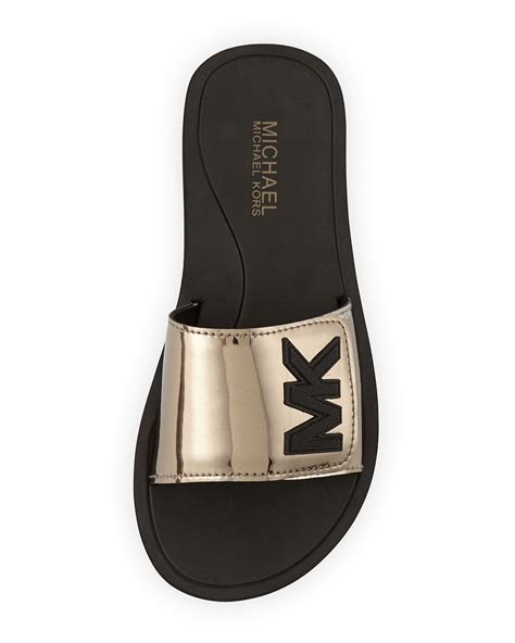 kids michael kors slides|michael kors slides wedges.